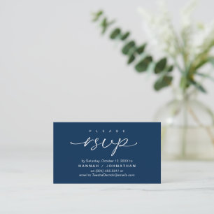 Wedding RSVP via Phone or email respond Enclosure Card