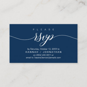 Wedding RSVP via Phone or email respond Enclosure Card