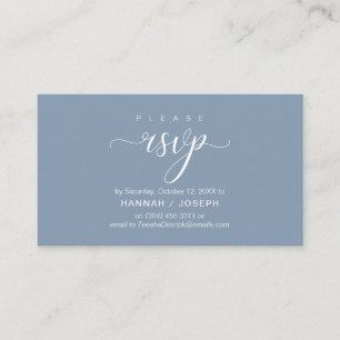 Wedding RSVP via Phone or email respond Enclosure Card