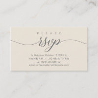 Wedding RSVP via Phone or email respond