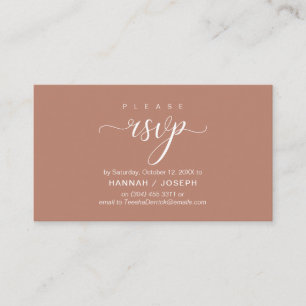 Wedding RSVP via Phone or email respond Enclosure Card