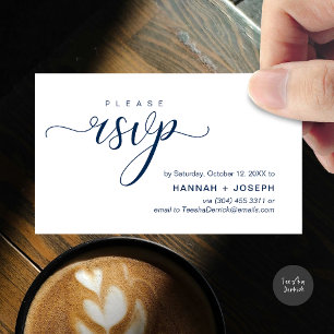 Wedding RSVP via Phone or email respond Enclosure Card