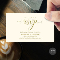 Wedding RSVP via Phone or email respond