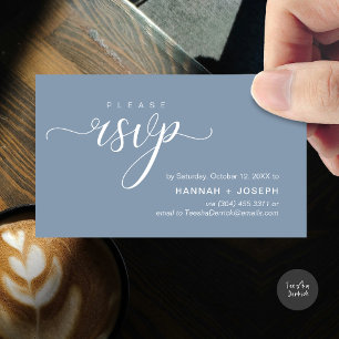 Wedding RSVP via Phone or email respond Enclosure Card