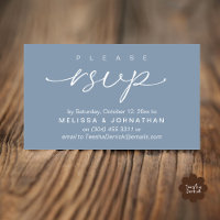 Wedding RSVP via Phone or email respond