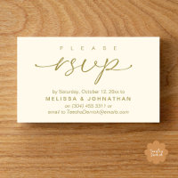 Wedding RSVP via Phone or email respond