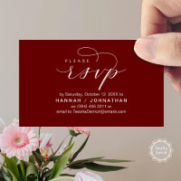 Wedding RSVP via Phone or email respond