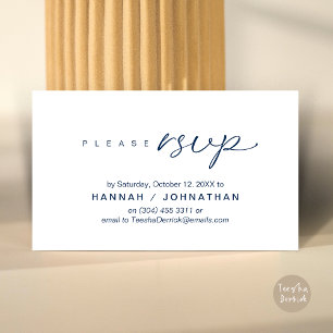 Wedding RSVP via Phone or email respond Enclosure Card