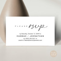 Wedding RSVP via Phone or email respond