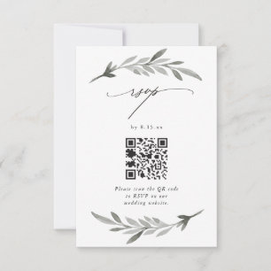 Wedding RSVP with QR Code and Photo Card