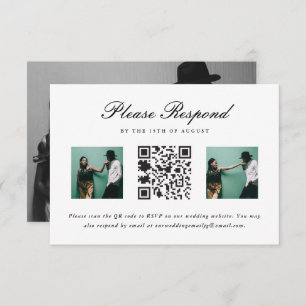 Wedding RSVP with QR Code and Photo Wedding