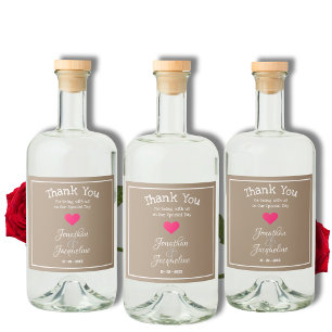 Wedding Rustic Chic Personalized Modern Cool  Liquor Bottle Label
