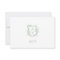 Wedding Sage Green Script Crest Monogram RSVP Card