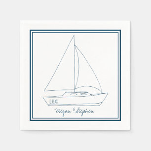Wedding Sailboat Napkin