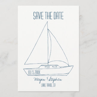 Wedding Sailboat - Save The Date