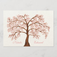Wedding Sakura Cherry Blossom Tree Invitations