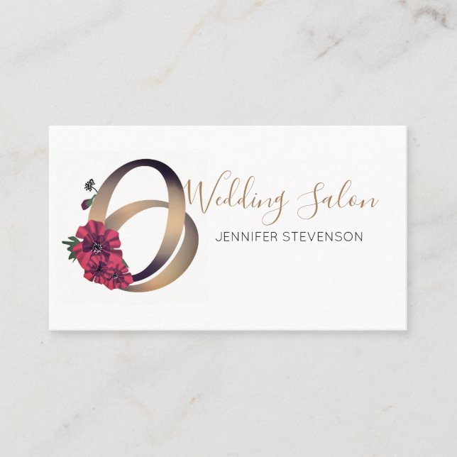 Wedding salon, wedding business card (Front)