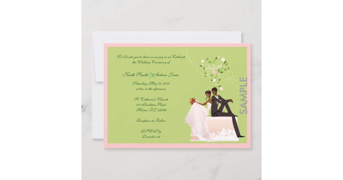 Wedding SAMPLE invitation | Zazzle