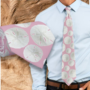 Wedding Sand Dollar Grooms RaspberryTie Tie