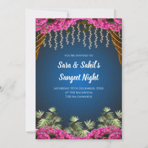 Wedding Sangeet card & Indian Sangeet invite