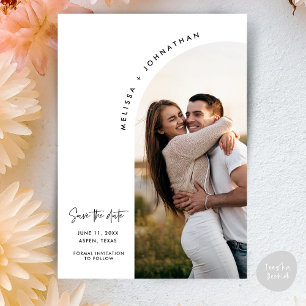 Wedding Sate The Date Modern Minimalist Arch Theme Save The Date