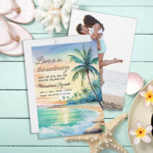 Wedding Save Date Photo Tropical Beach  Save The Date