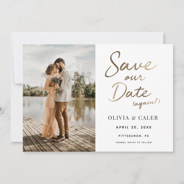 Wedding Save our Date Again Invitation (Front)