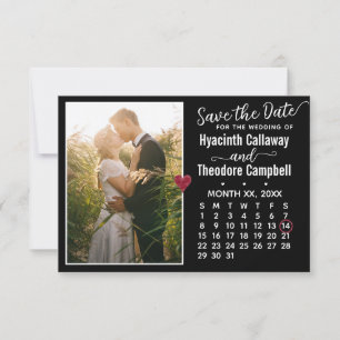 Wedding Save the Date Any Month Calendar + Photo