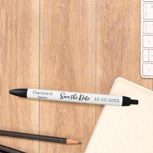 Wedding Save the Date Black Ink Pen