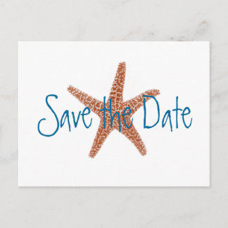 Wedding - Save the Date.blue Announcement Postcard