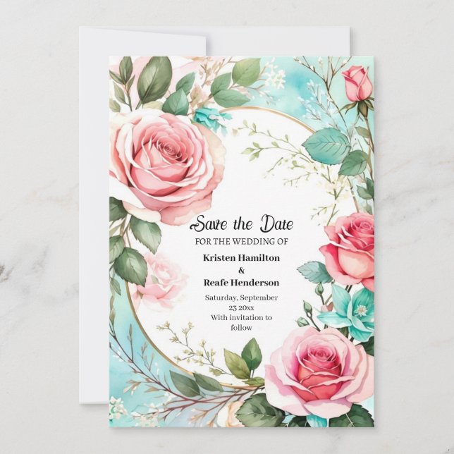 Wedding Save the Date Card (Front)