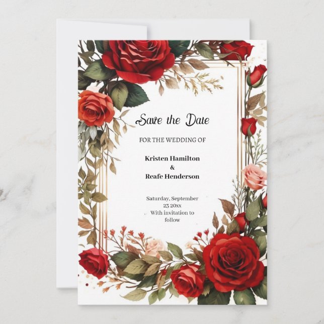 Wedding Save the Date Card (Front)