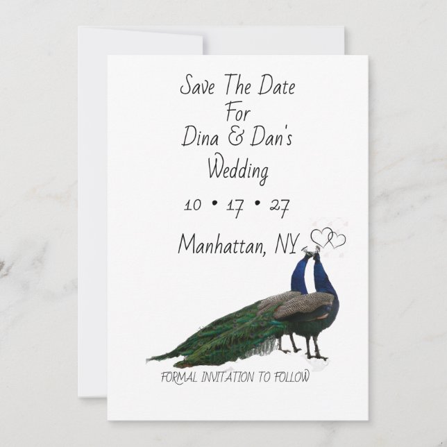 Wedding Save the Date card (Front)