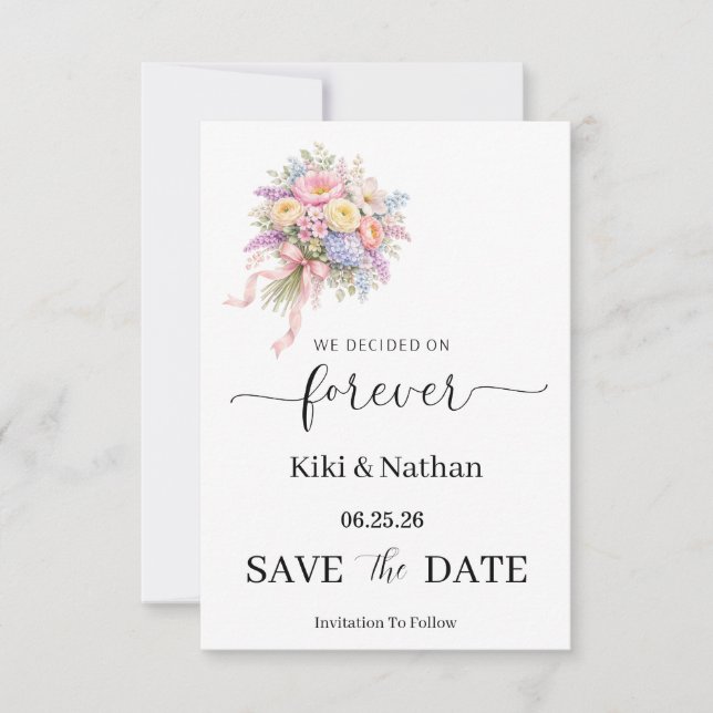 Wedding Save the Date Card (Front)