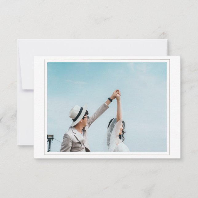 Wedding Save the Date Card with Photo RSVP (Front)