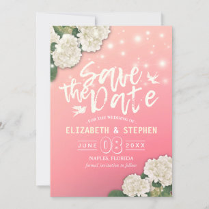 Wedding Save The Date Chic Hydrangea String Lights