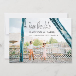 Wedding Save the Date Eucalyptus White