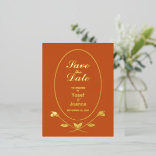 Wedding Save the Date Foil Invitation Postcard