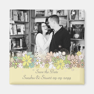 Wedding Save the Date Frame Add Photo Keepsake Magnet