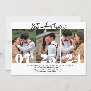 Wedding save the date invitation template