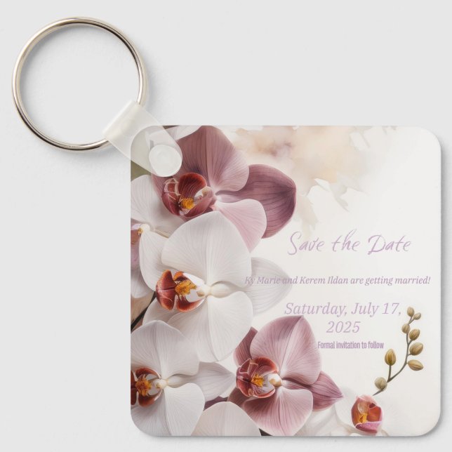 wedding Save the Date Keychains (Front)