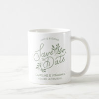 Wedding Save the Date Love is Brewing Couples Name