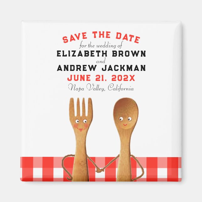 Wedding Save the Date Magnet (Front)