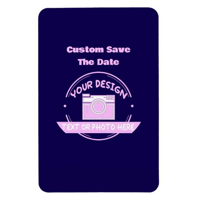 Wedding Save the Date Magnet, Custom Photo Fridge  Magnet (Vertical)