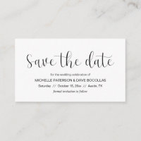Wedding Save the date Minimal design, Black font