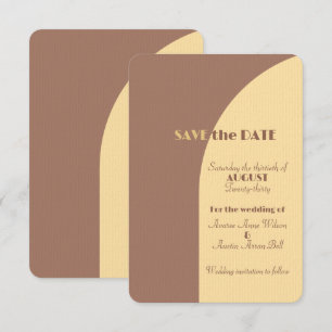 Wedding Save the Date Mocha Mousse Arched