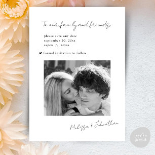 Wedding Save The Date Modern Minimalist Clean