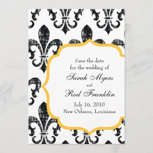 Wedding Save the Date   New Orleans   Gold