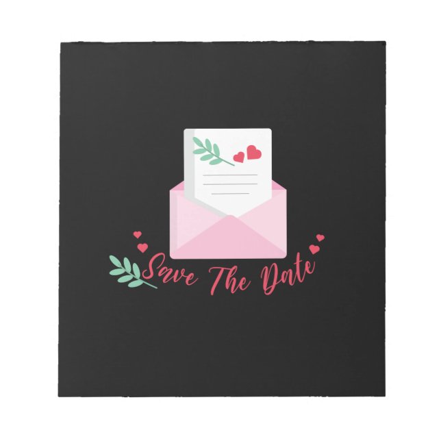 Wedding Save The Date Notepad (Front)