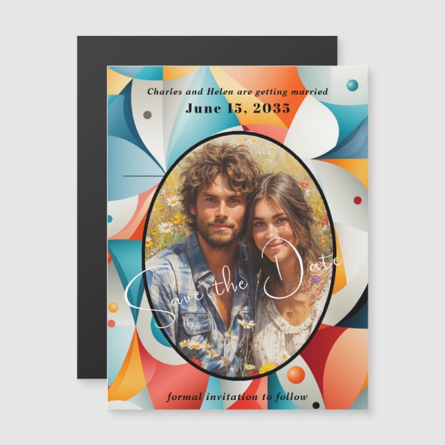 Wedding, Save the Date, Photo Magnet (Front/Back)